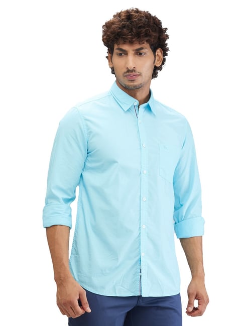 parx様・専用 Buy Parx Blue Slim Fit Shirt for Mens Online @ Tata CLiQ