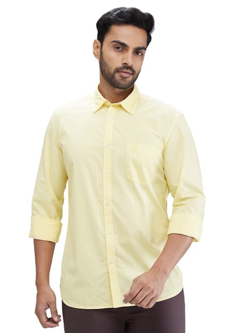 Buy Parx Yellow Slim Fit Shirt for Mens Online @ Tata CLiQ
