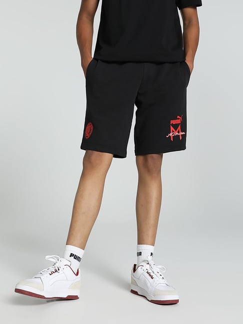 Puma AC Milan Ftblicon Black Regular Fit Football Shorts-picture-34