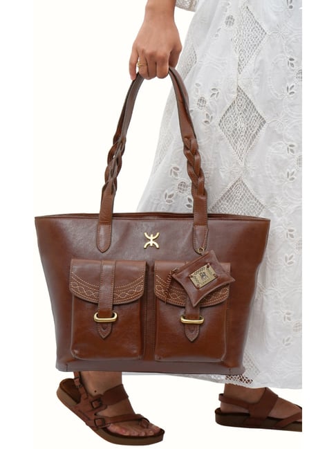 Hidesign SAHARA Tan Solid Large Tote Handbag