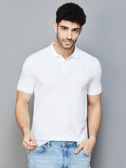 BOSSINI White Regular Fit Polo T-Shirt-picture-36