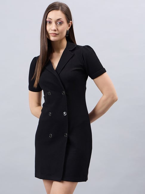 Style Quotient Black Regular Fit Formal Dress