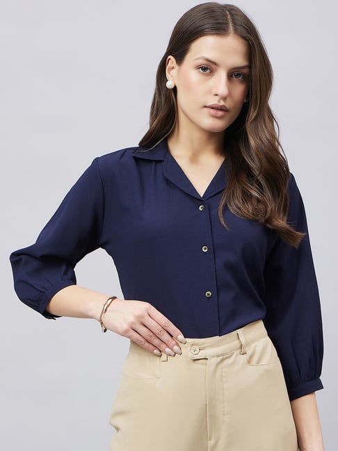 Style Quotient Navy Regular Fit Shirt-picture-25
