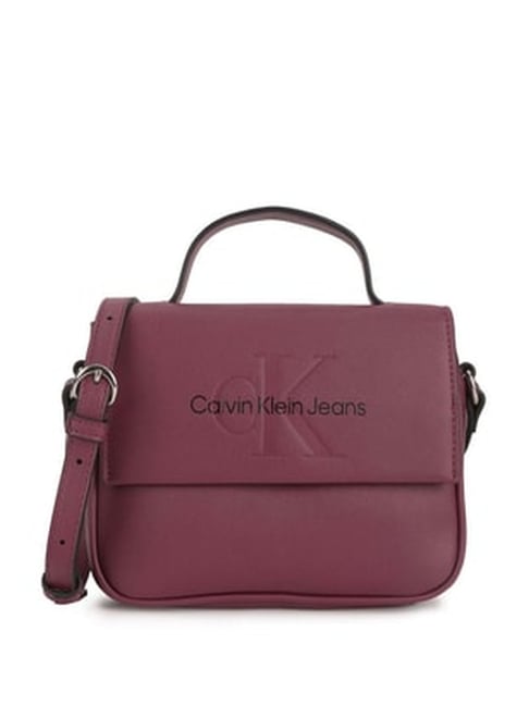 Calvin Klein Purple Sculpted Medium Cross Body Bag