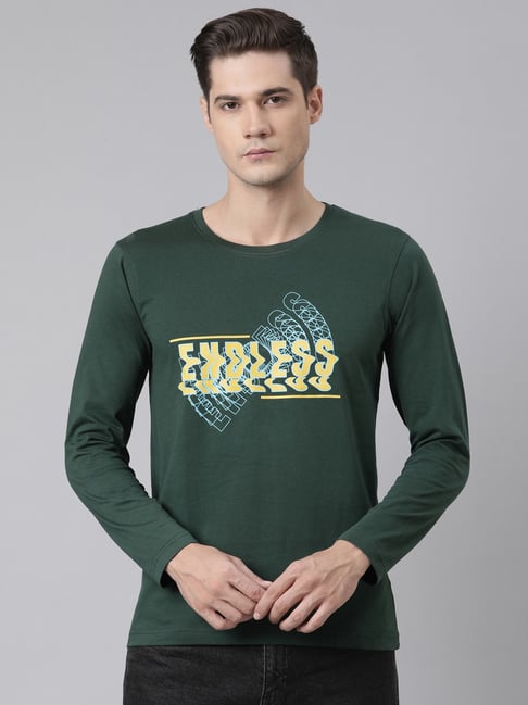 Dixcy Scott Originals Green Regular Fit Printed Crew T-Shirt
