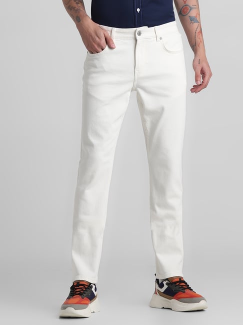 Jack & Jones Beige Slim Fit Jeans