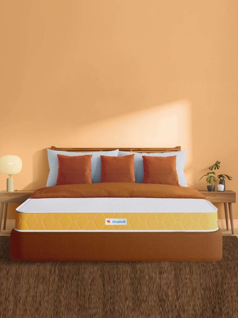 Buy Sleepwell Dual Orange Foam Reversible Double Bed Mattress at Best Price Tata CLiQ