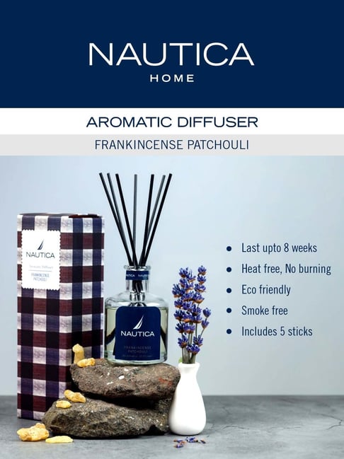 Nautica Natural Frankincense Patchouli Aroma Oil With Reeds Diffuser  (150ml)