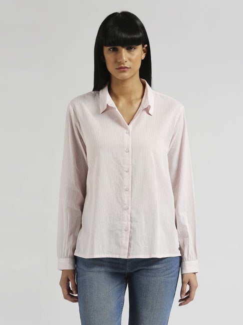 Pepe Jeans Pink Cotton Striped Shirt-picture-43
