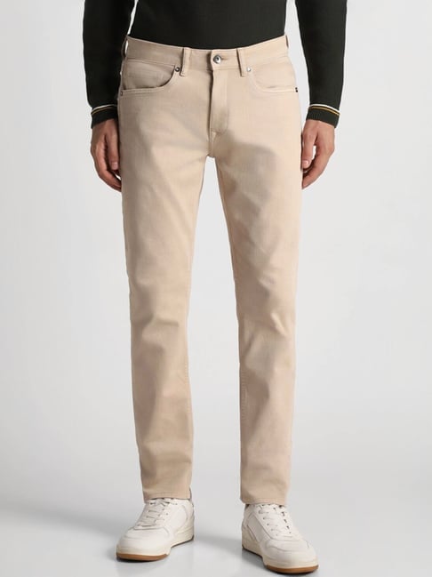 Louis Philippe Khaki Slim Fit Jeans-picture-45