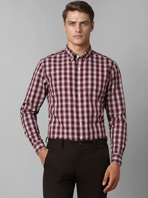 Louis Philippe Multicolored Slim Fit Checks Shirt-picture-28