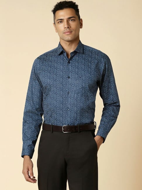 Allen Solly Blue Slim Fit Printed Shirt-picture-40