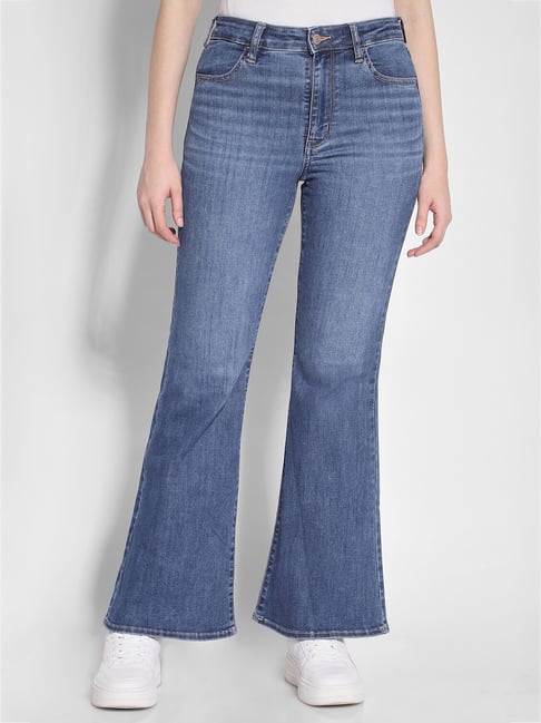 American Eagle Outfitters Blue Cotton Regular Fit Mid Rise Jeans-picture-30