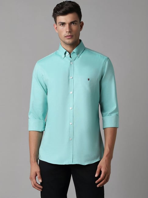 Mens Shirts Louis Philippe Green Shirt Louis Philippe Jeans Green