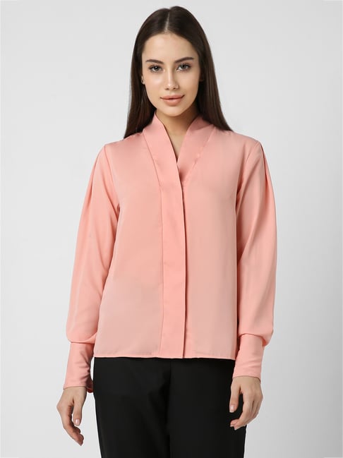 Van Heusen Peach Regular Fit Shirt-picture-40