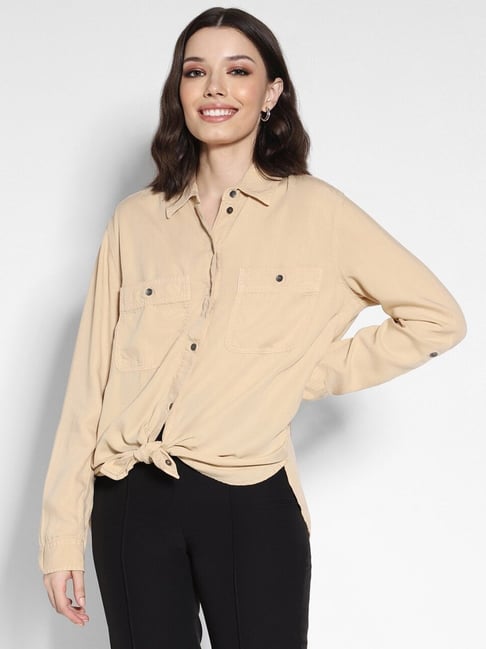 American Eagle Outfitters Beige Regular Fit Shirt-picture-19