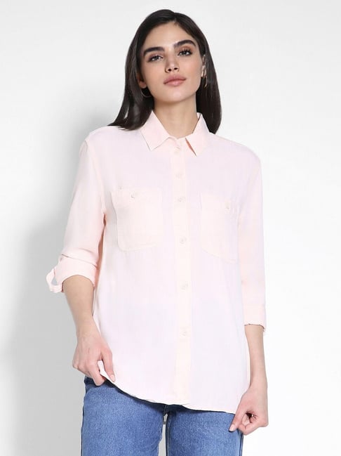 American Eagle Outfitters Peach Regular Fit Shirt-picture-35