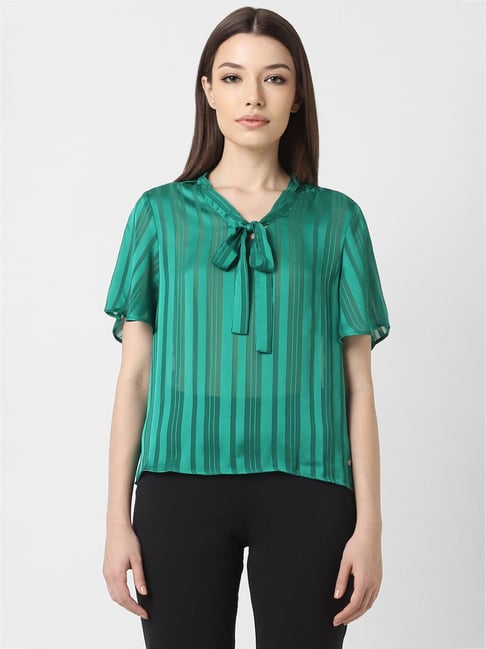Van Heusen Green Striped Top-picture-23
