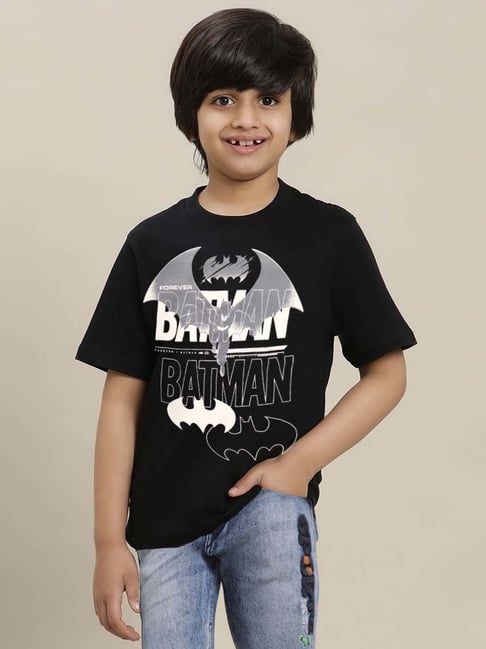 Kidsville Black Cotton Printed T-Shirt-picture-18