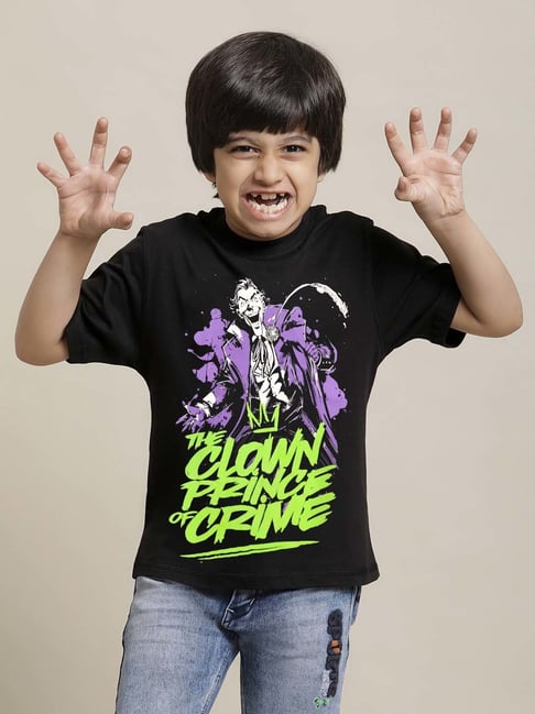 Kidsville Black Cotton Printed T-Shirt-picture-17