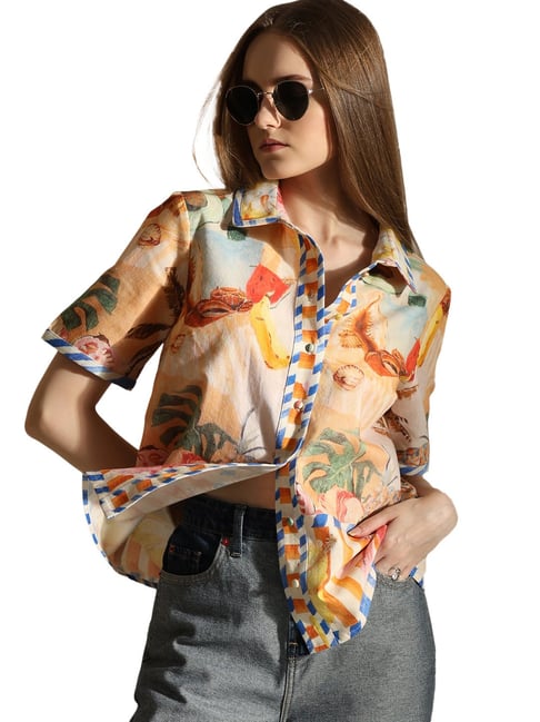 Vero Moda Multicolor Cotton Printed Shirt-picture-42