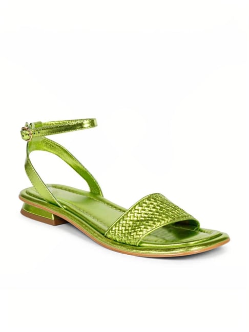 Saint G Women's Catalina Green Ankle Strap Sandals-picture-37