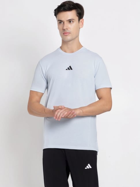 Adidas Blue Slim Fit Sports T-Shirt