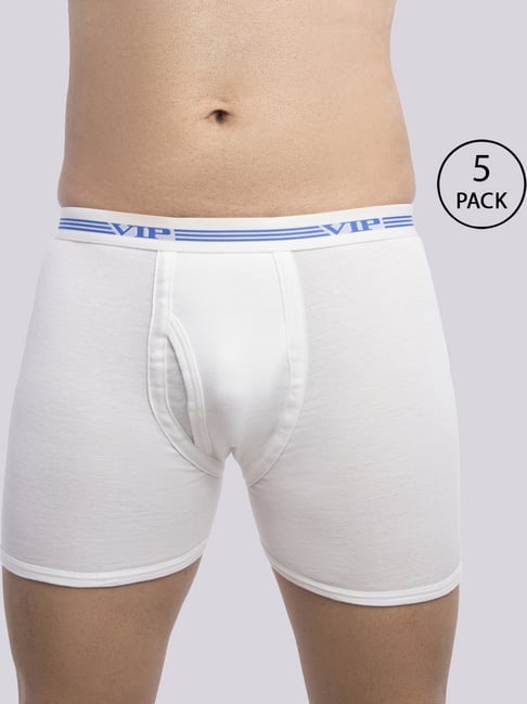 Vip White  Skinny Fit Trunks - Pack Of 5