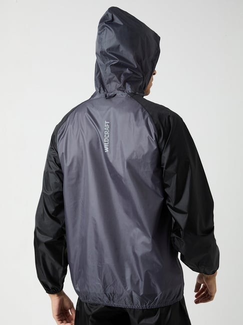 Waterproof Wildcraft Raincoat Wildcraft Dark Grey Black Regular