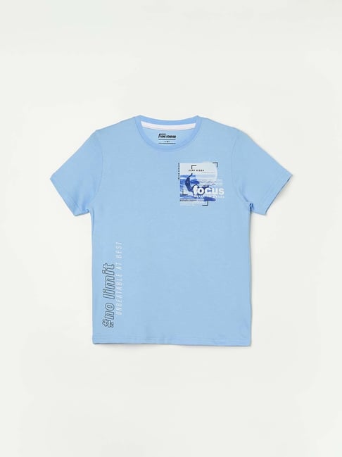 Fame Forever by Lifestyle Kids Blue Printed T-Shirt-picture-45