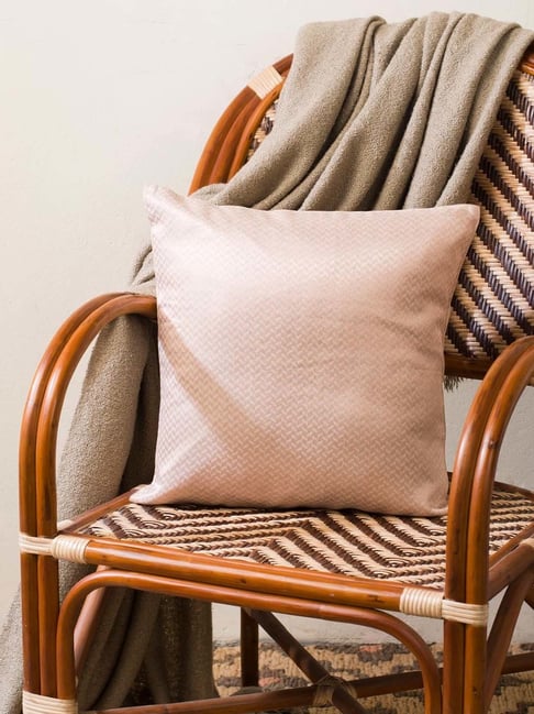 Fabindia Home Shaz Gold 100 GSM Silk Blend Cushion Cover-picture-31