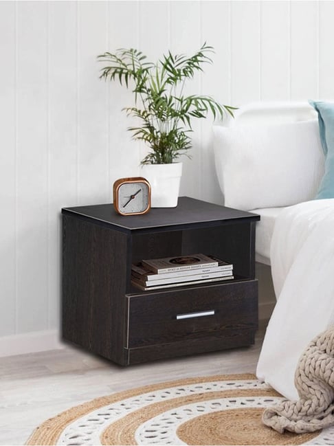 Delite Kom Riley Flowery Wenge Engineered Wood Bedside Table