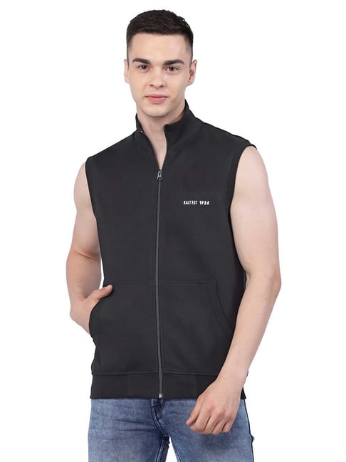 Kalt Black Regular Fit Jacket