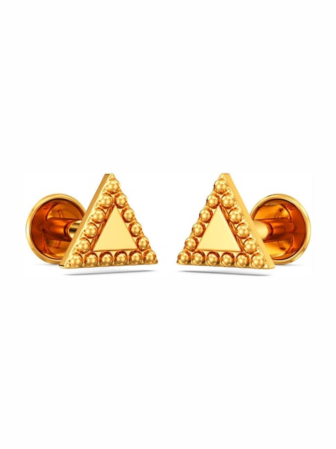 Joyalukkas 22k Yellow Gold Trigon Stud Earrings for Women