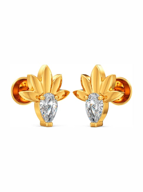 Joyalukkas 22k Yellow Gold Floral Stud Earrings for Women-picture-16