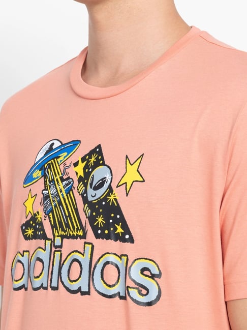 Adidas peach t shirt deals