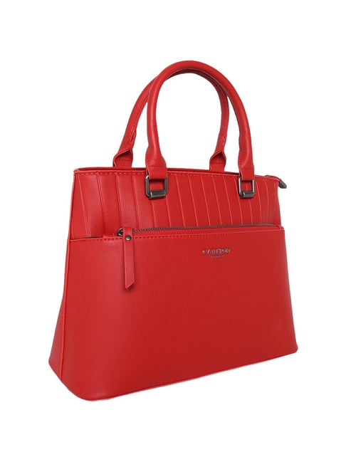 Carlton London Red Solid Medium Handbag