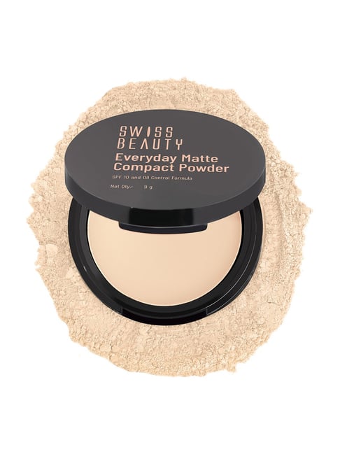 SWISS BEAUTY Everyday Matte Compact Powder with SPF 10 Beige - 9 gm