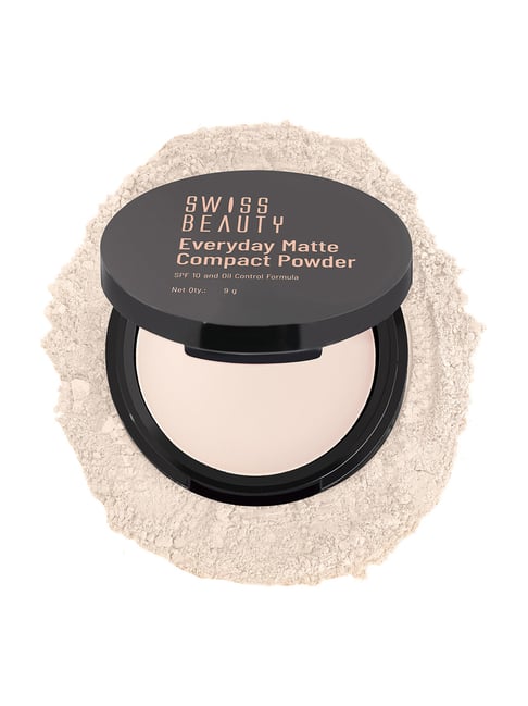 SWISS BEAUTY Everyday Matte Compact Powder with SPF 10 Ivory - 9 gm
