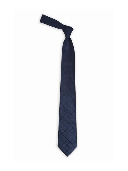Peter England Navy Textured Tie
