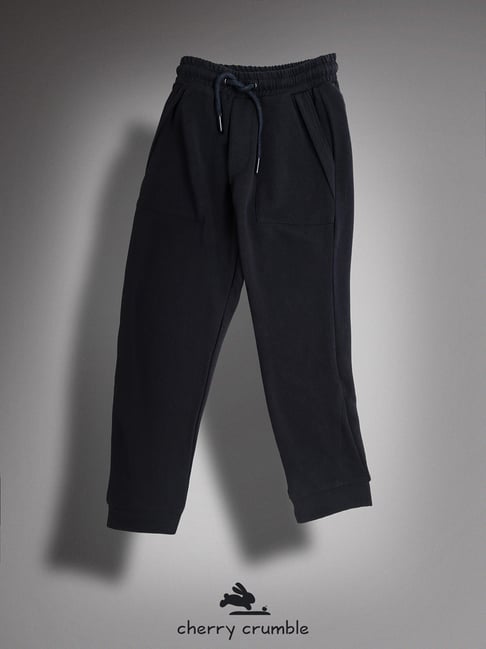 Cherry Crumble By Nitt Hyman Kids Black Solid Trousers-picture-11