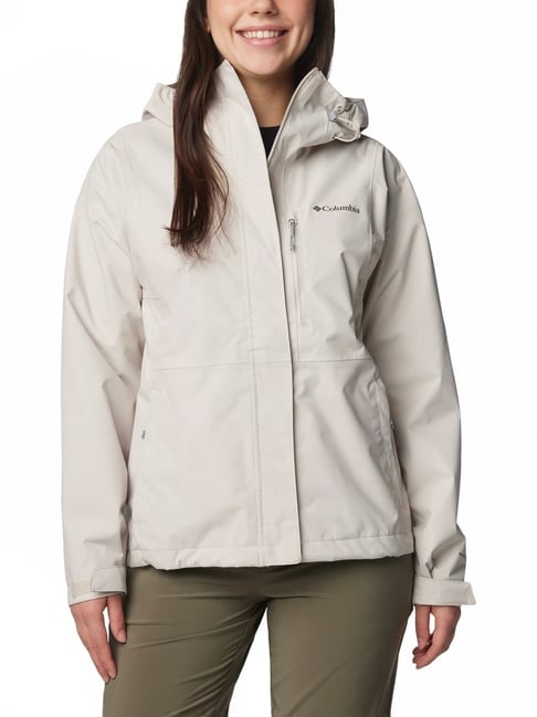 Columbia Beige Plain Rain Jacket