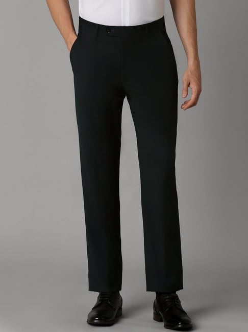 Louis Philippe Black Slim Fit Trousers-picture-43