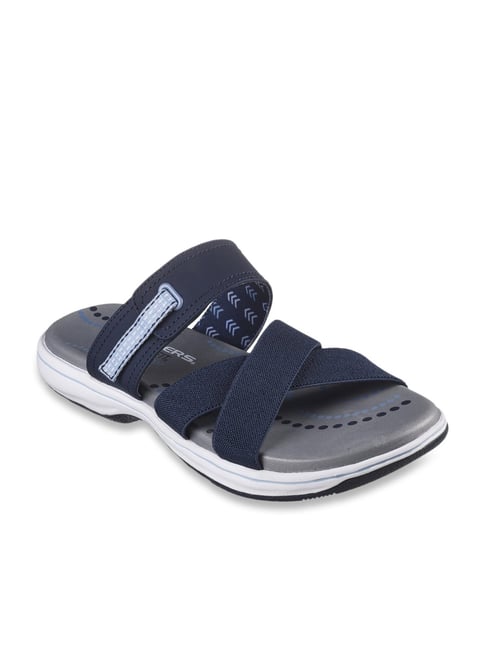 Skechers Women's BAYSHORE TAKE IT EASY Navy Cross Strap Sandals