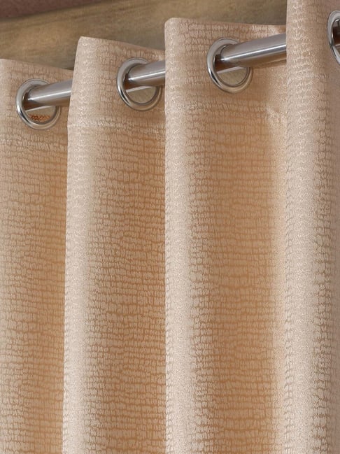 Hosta Homes Beige Polyester 8 ft Blackout Door Curtain - Set of 2-image-32