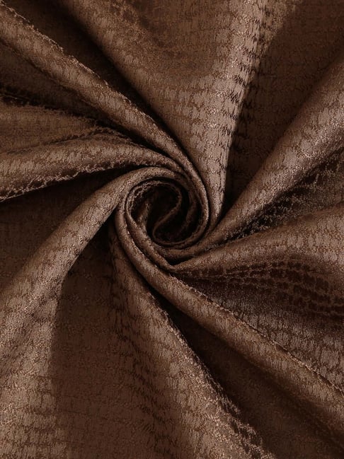 Buy Hosta Homes Coffee Polyester 7 ft Door Curtain - Set of 2 at