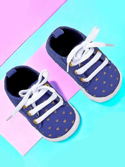 Baby Moo Kids Navy White Lace Up Shoes