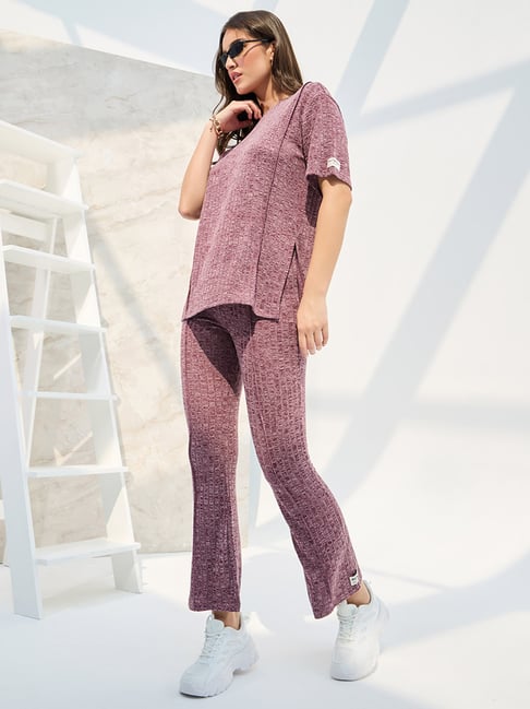 Styli Pink Textured Co-Ord Set