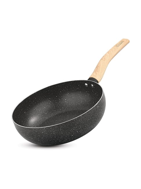 Bergner Earth Black Aluminium 24cm Non-Stick Wok (3 L)-picture-36