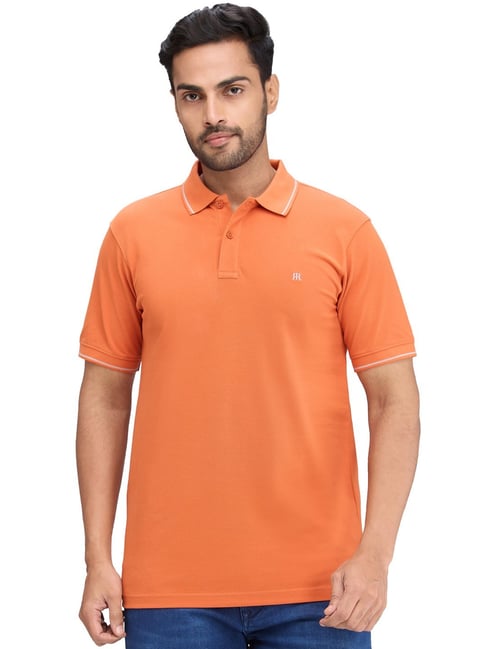Raymond Orange Slim Fit Polo T-Shirt-picture-23